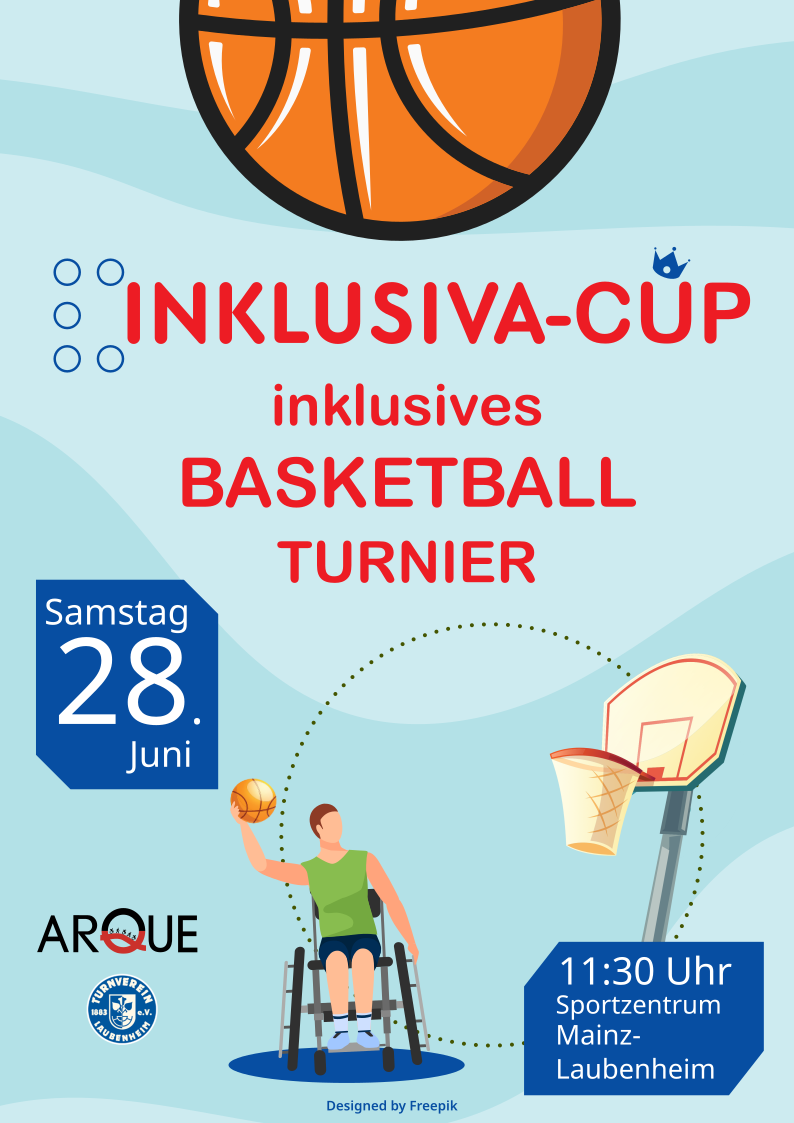 Plakat zum Basketballturnier am 28.06.2025 Inhalt wie im Text.